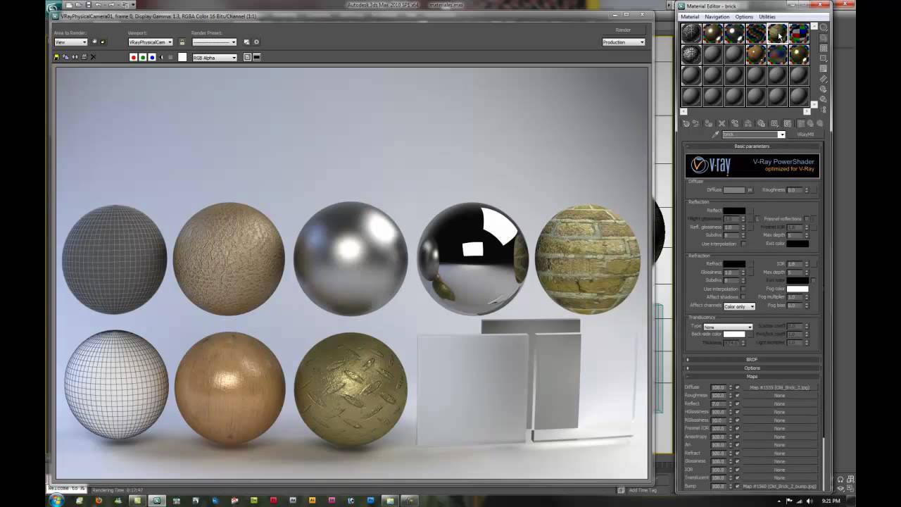 curtain material vray 3ds max