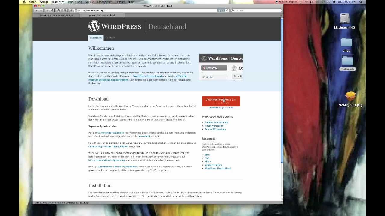 mamp wordpress mac theme