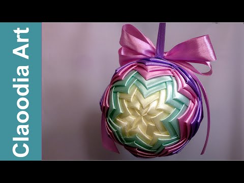Елочная игрушка «Шар из атласных лент» Елочная игрушка «Шар из атласных лент»