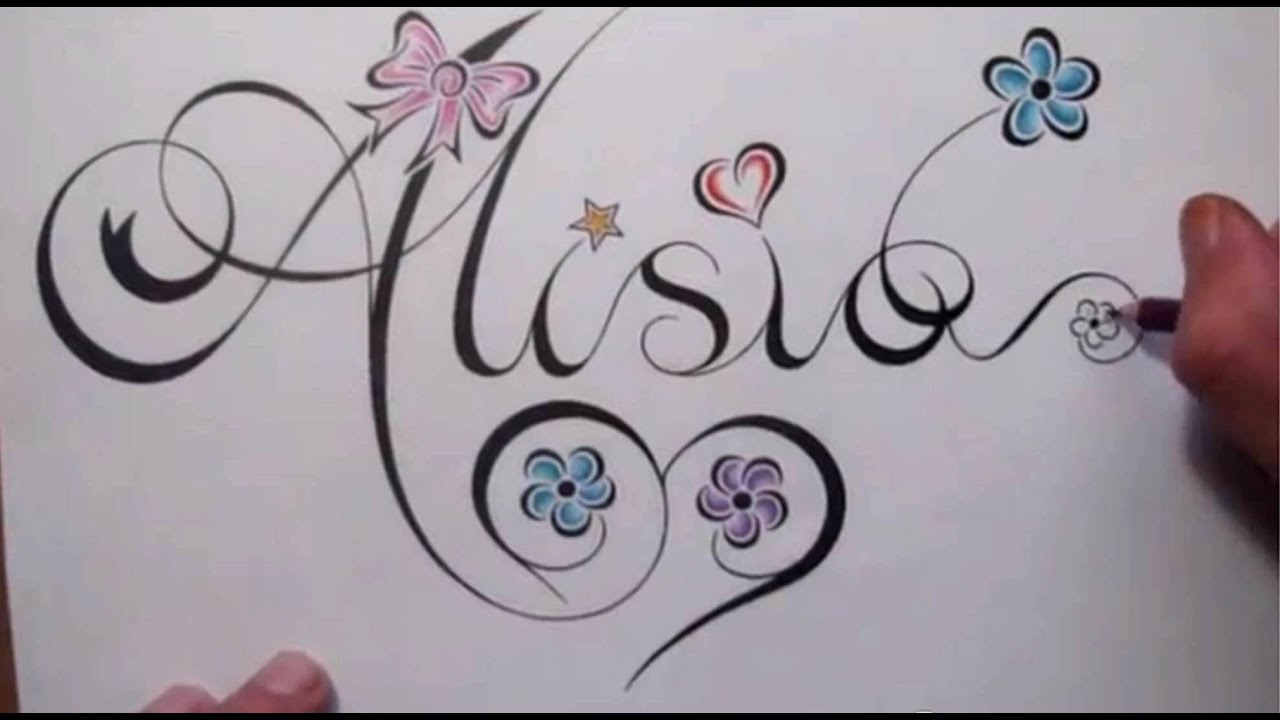 How To Draw a Name in Fancy Script Writing - YouTube