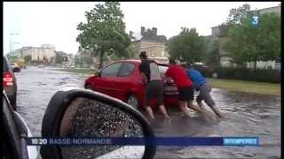 De très forts orages et inondations sur Caen