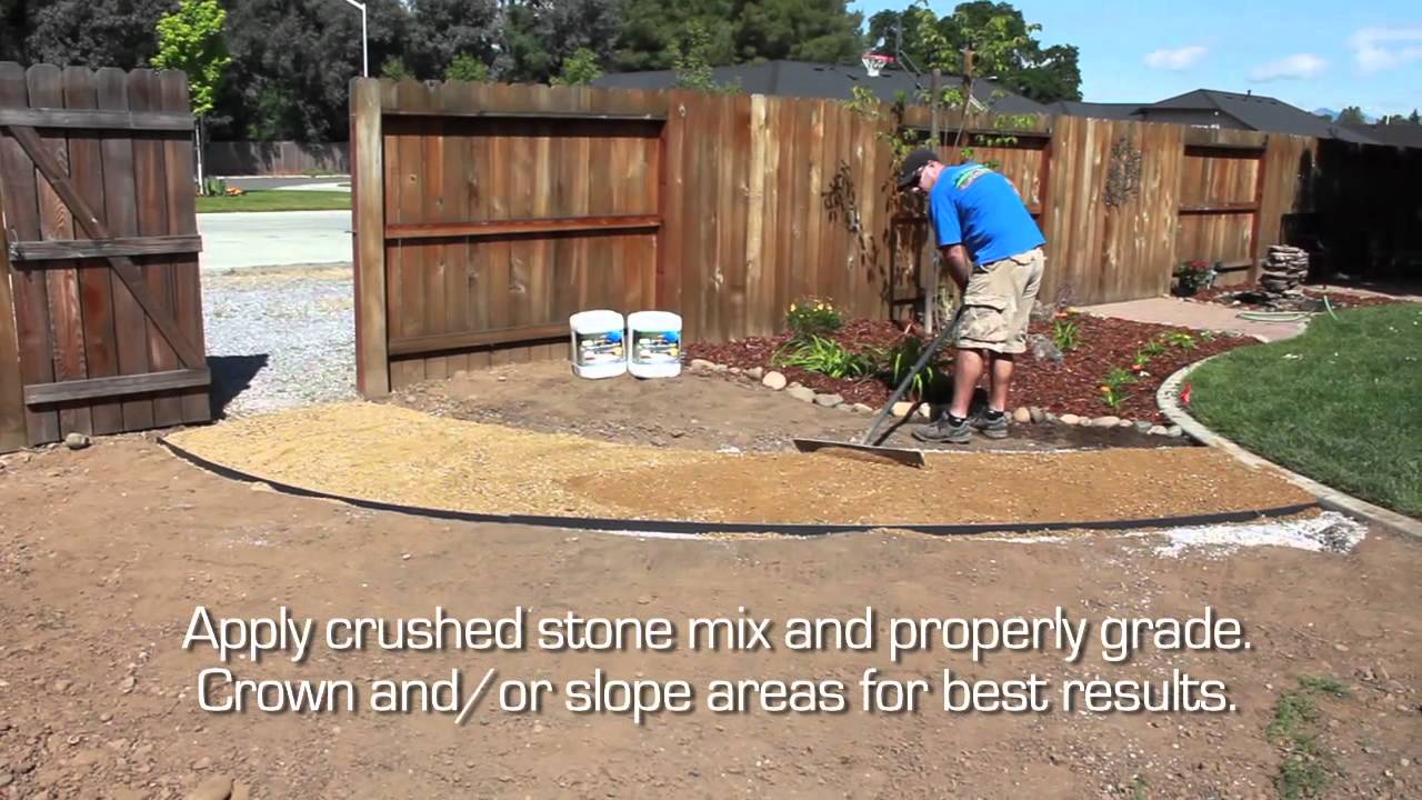 Crushed Stone Pathway featuring TechniSoil & EdgePro - YouTube