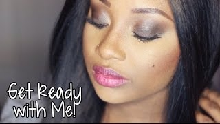 Get Ready with Me | Cool Brown Smokey + Sangria Lips! (Makeup)