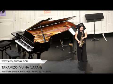 Dinant 2014 TAKAMIZO Yuina (First Violin Sonata, BWV 1001 Presto by J S Bach)