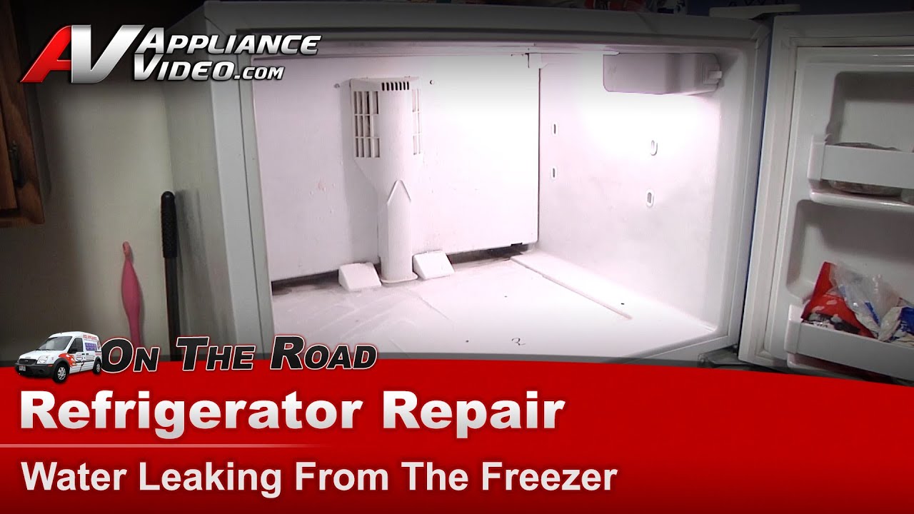 refrigerator kenmore leaking water repair freezer whirlpool kitchenaid drain sears roper pan diagnostic evaporator but bj