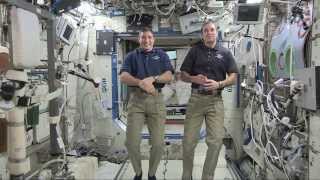 Space Station astronauts talk with ABC News