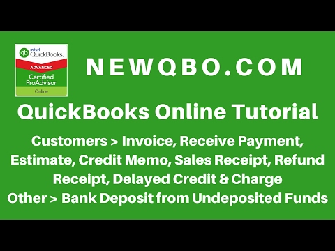 QuickBooks Online (QBO) Tutorial  Customer Invoice, Sales Receipt