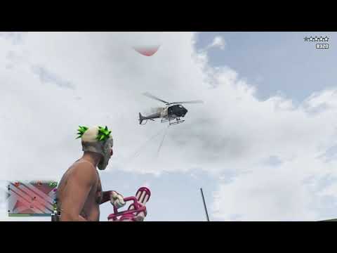 Funny Grand Theft Auto V Dive Bombed By Police Helicopter