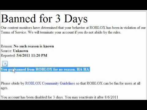 roblox banned reason fake