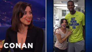 Aubrey Plaza's Awkward Chris Bosh Encounter