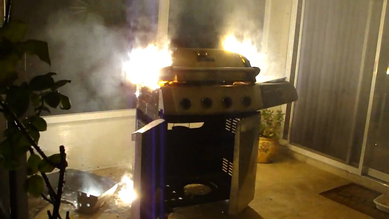 My Perfect Flame Gas Grill...up in smoke!! YouTube