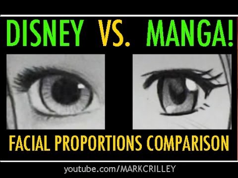 'Disney Vs. Manga: Facial Proportions Compared' on ViewPure