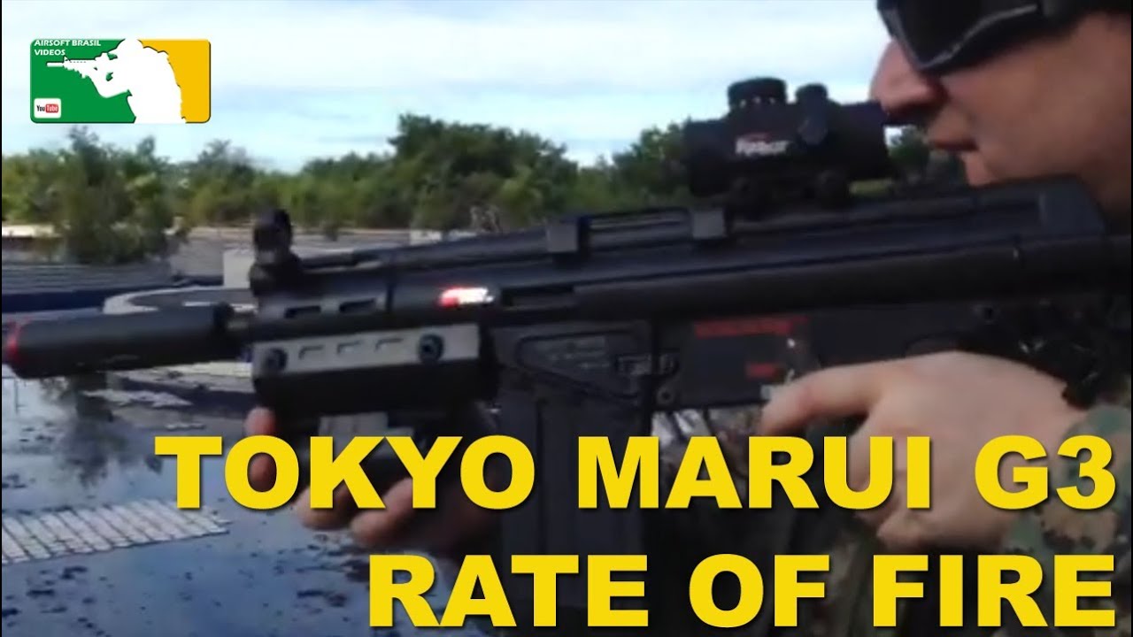 Testing the Rate of Fire of the Tokyo Marui G3 SAS HC Airsoft Gun YouTube