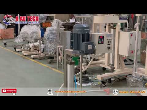 Máy khuấy hóa chất 20 lít nâng hạ bằng khí nén, tích hợp cài đặt hẹn giờ