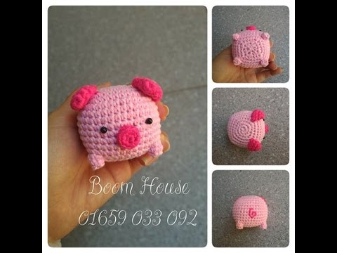 CROCHET PIG MONOKURO BOO - Hướng dẫn móc heo MONOKURO BOO- boom house