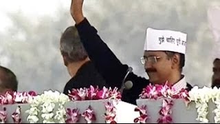 Arvind Kejriwal takes oath as Delhi Chief Minister, sea of supporters present