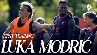 Luka Modrić: il primo allenamento a Milanello