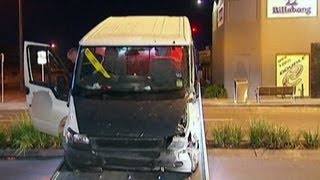 Drunk driver crashes van into Melbourne restaurant