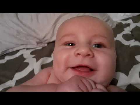 Cute babies having fun