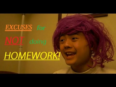 Excuses not to do my homework