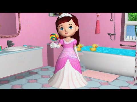 Fun Girl Care Bath Dress Feed - Ava the 3D Doll Dance & Learn Colors Gameplay