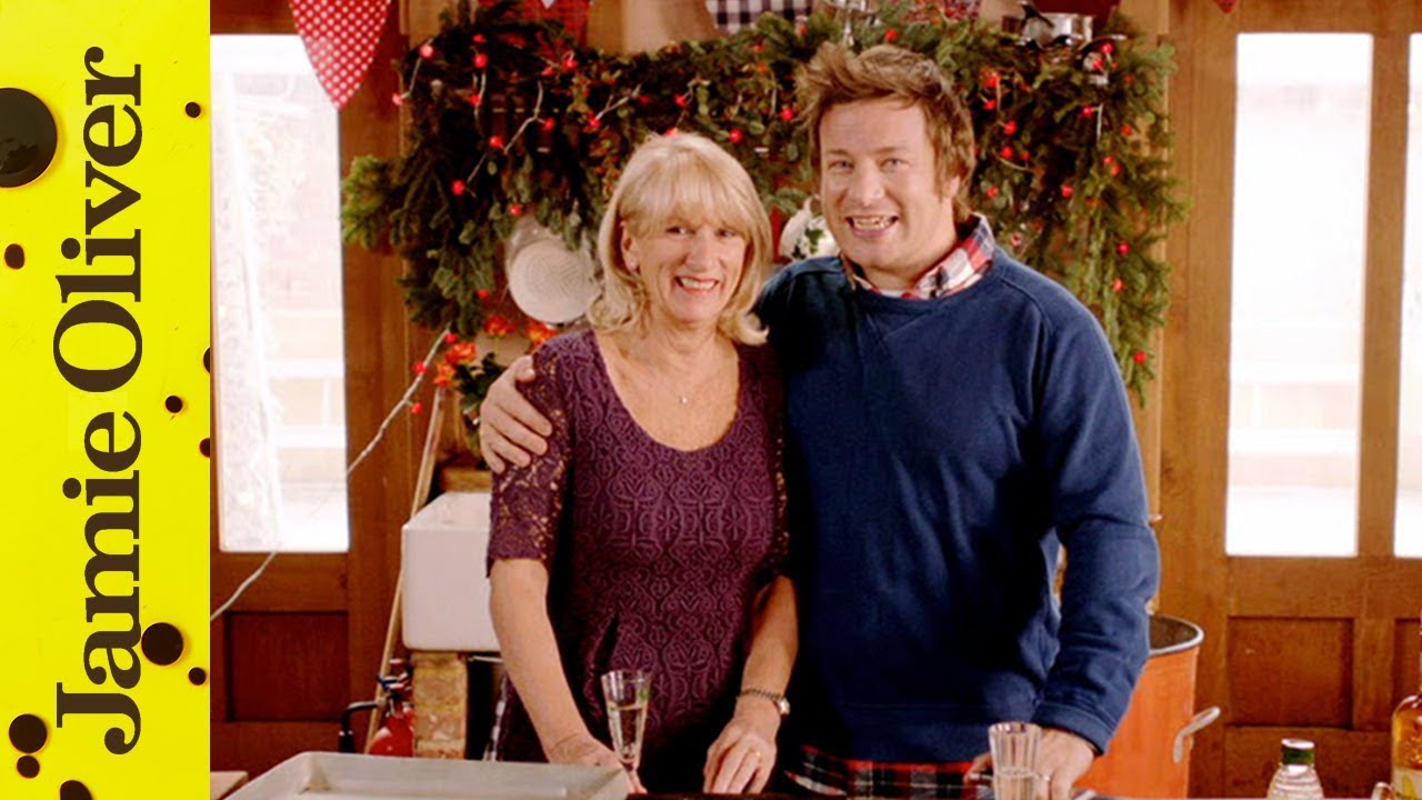 Jamie Oliver's Ham hock and clementine salad featuring Jamie's mum