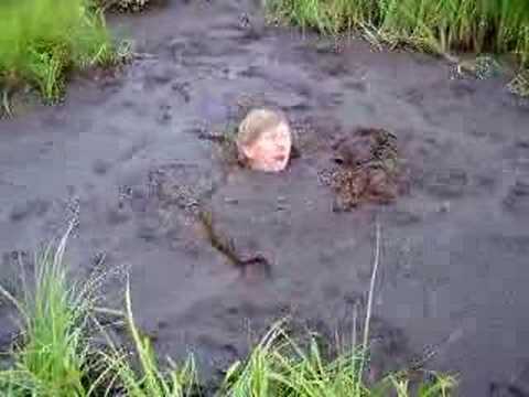 person stuck in quicksand