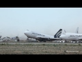 Amazing video of 747 lifting in place in extreme wind conditions - 1080P HD