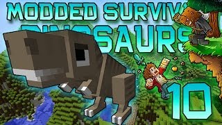 Minecraft: Modded Dinosaur Survival Let's Play w/Mitch! Ep. 10 - CARL IS HUGE!