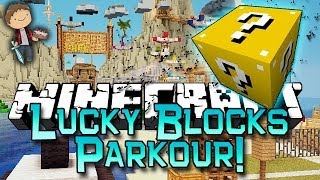 Minecraft: Lucky Block Parkour! Modded Mini-Game w/Mitch & Friends!