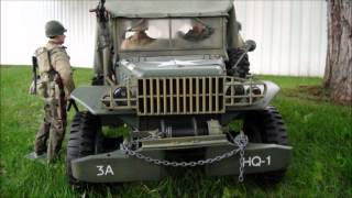 World War II Action Figures RC modified 1/6 scale WC52 Carrier Truck Walk Around.