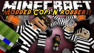 Minecraft Mini-Game : MODDED COPS N ROBBERS! GRAVITY GUN!