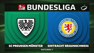 SC Preußen Münster vs. Eintracht Braunschweig | Matchday 7 — Bundesliga 2 2025/26