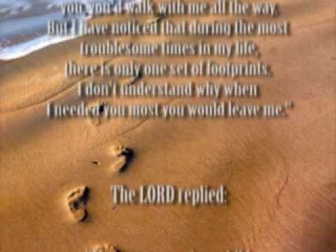 footprints in the sand (jesus carried you) - YouTube