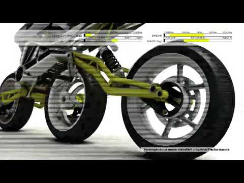 次世代バイクのコンセプト  Rondinaud deisgn three wheels motorcycle concept video 1