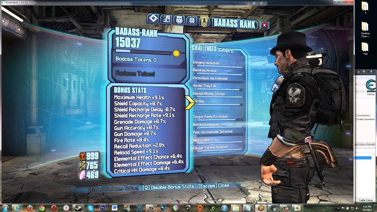 Cheat engine borderlands 2 slot machine values