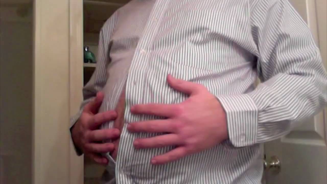 Shirt button popping - YouTube