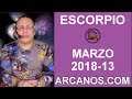 Video Horscopo Semanal ESCORPIO  del 25 al 31 Marzo 2018 (Semana 2018-13) (Lectura del Tarot)