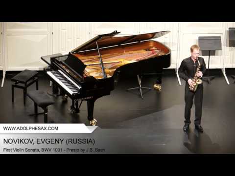 Dinant2014 NOVIKOV Evgeny First Violin Sonata, BWV 1001 Presto by J S Bach
