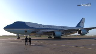 Aankomst president Obama op Schiphol