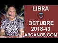 Video Horscopo Semanal LIBRA  del 21 al 27 Octubre 2018 (Semana 2018-43) (Lectura del Tarot)