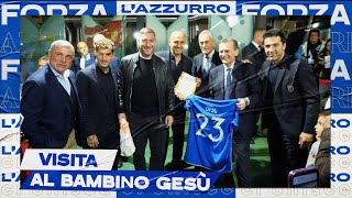 La delegazione azzurra in visita al Bambino Gesù