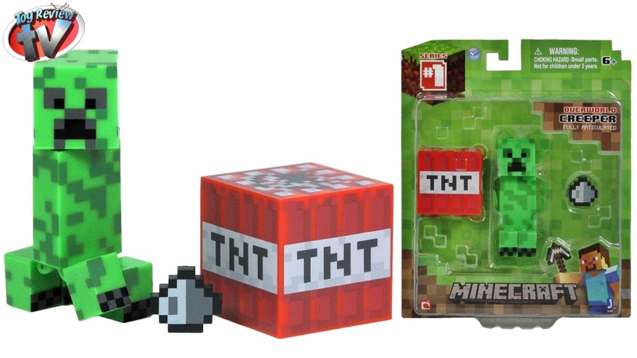 Minecraft Overworld Creeper Action Figure Toy Review, Jazwares - YouTube