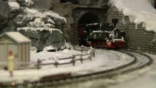Modellbahn Winterlandschaft von Hans Louvet und seinem Modelspoorteam