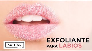 Exfoliante casero para labios. Labios suaves con miel y azúcar.