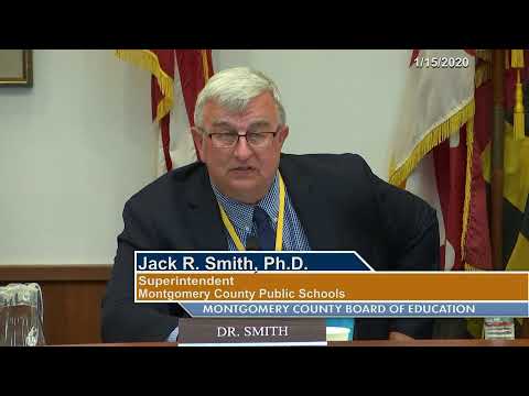 MCPS Board of Education Operating Budget Hearing - January 15, 2020