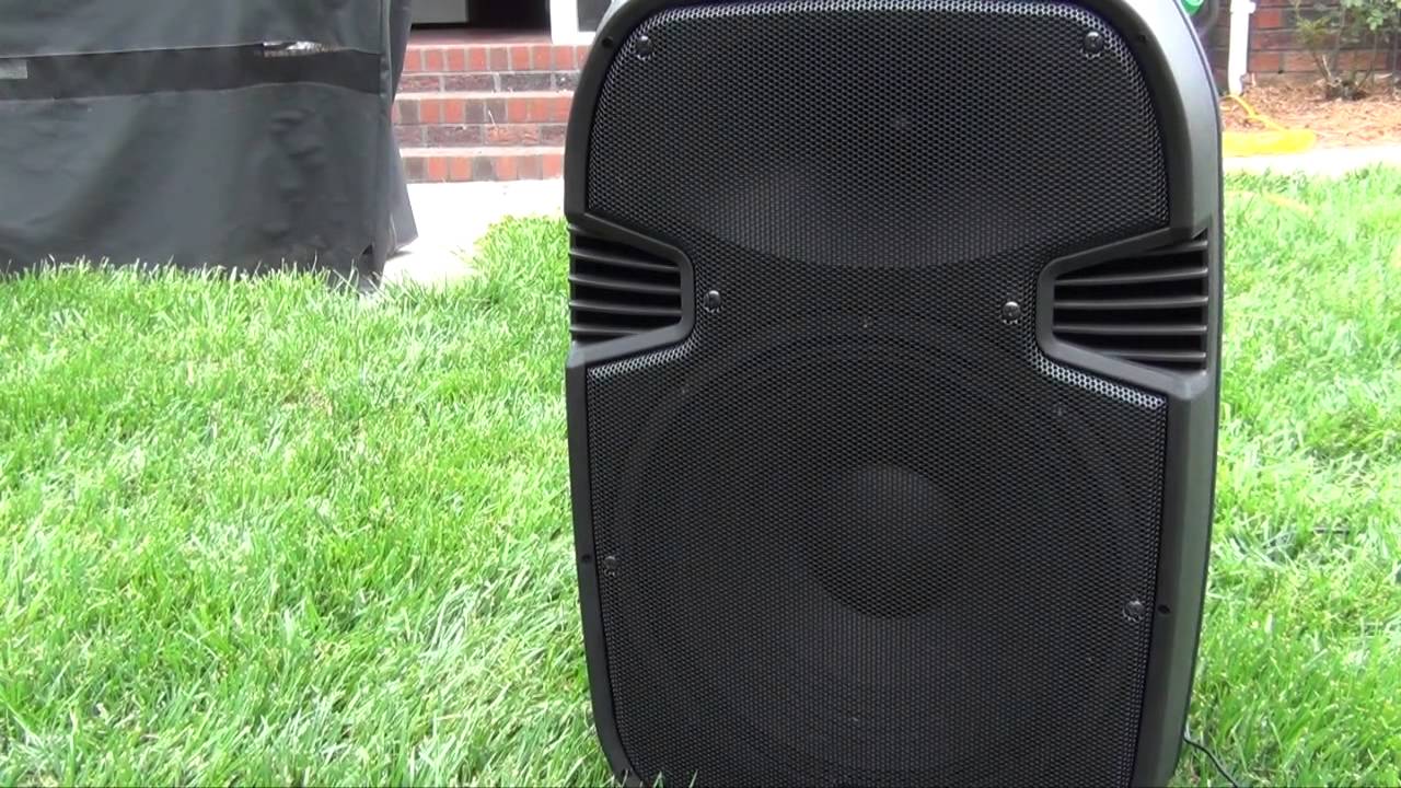 Pyle Pro 15 Inch Watt Portable Powered PA Speaker YouTube