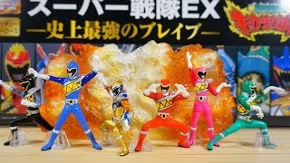 まずはメイン6人の戦士をレビュー！ 【HG エイチジーヒーローズ】スーパー戦隊EX史上最強のブレイブ 獣電戦隊キョウリュウジャー / Kyoryuger HG Heros EX