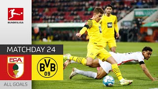 FCA Claim Valuable Point vs Dortmund | Augsburg — BVB 1-1 | All Goals | MD 24 – Bundesliga 21/22