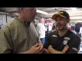Curt Cavin talks with Oriol Servia